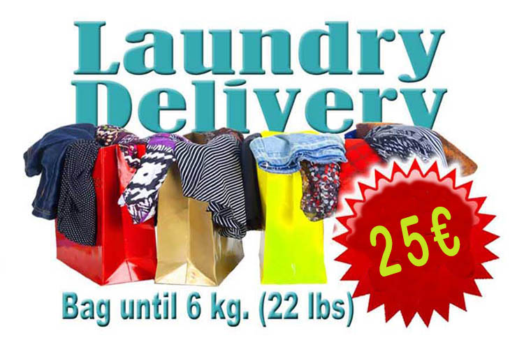 Clean a bag of clothes. Laundry delivery